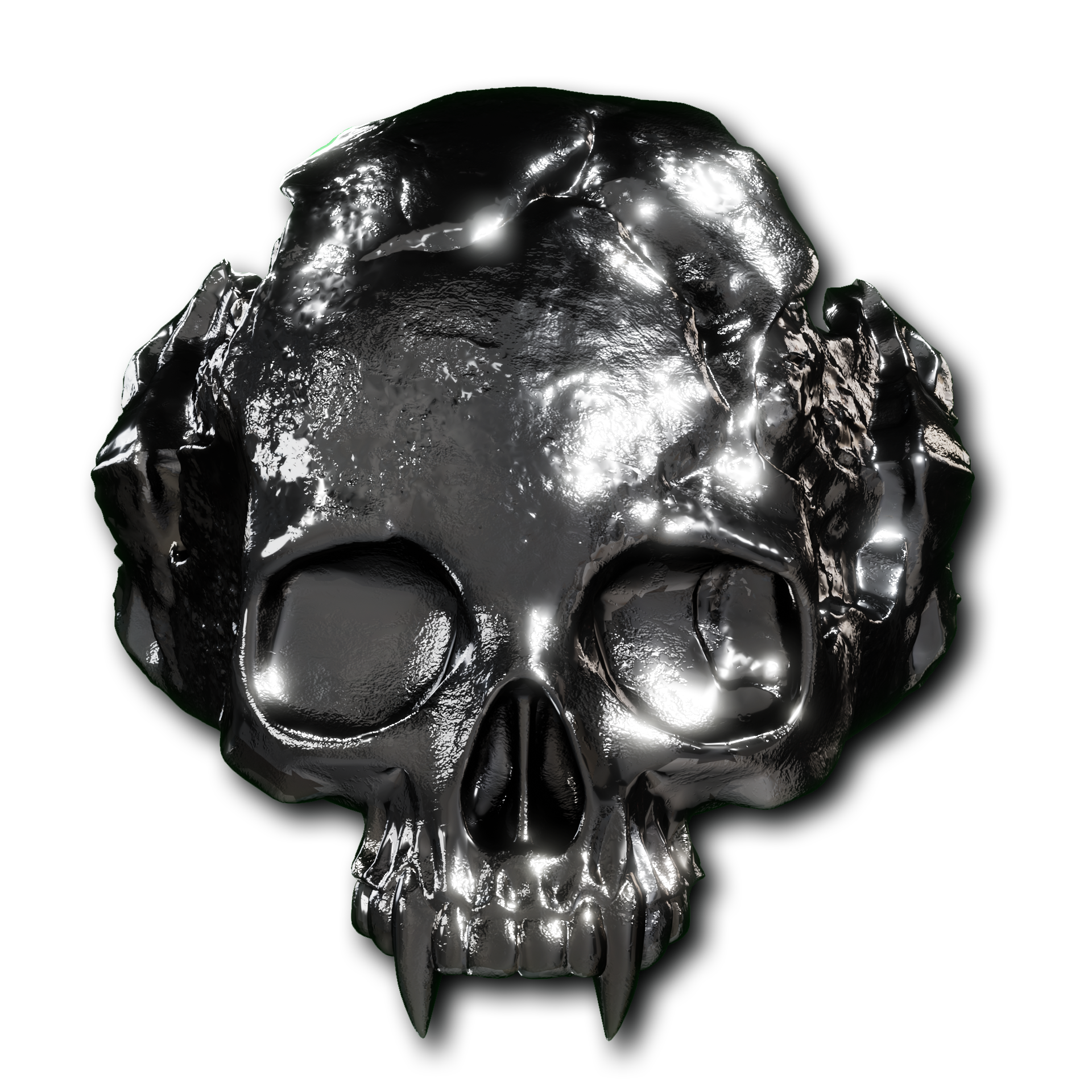 Silver Decayed Skull of Drakon v2