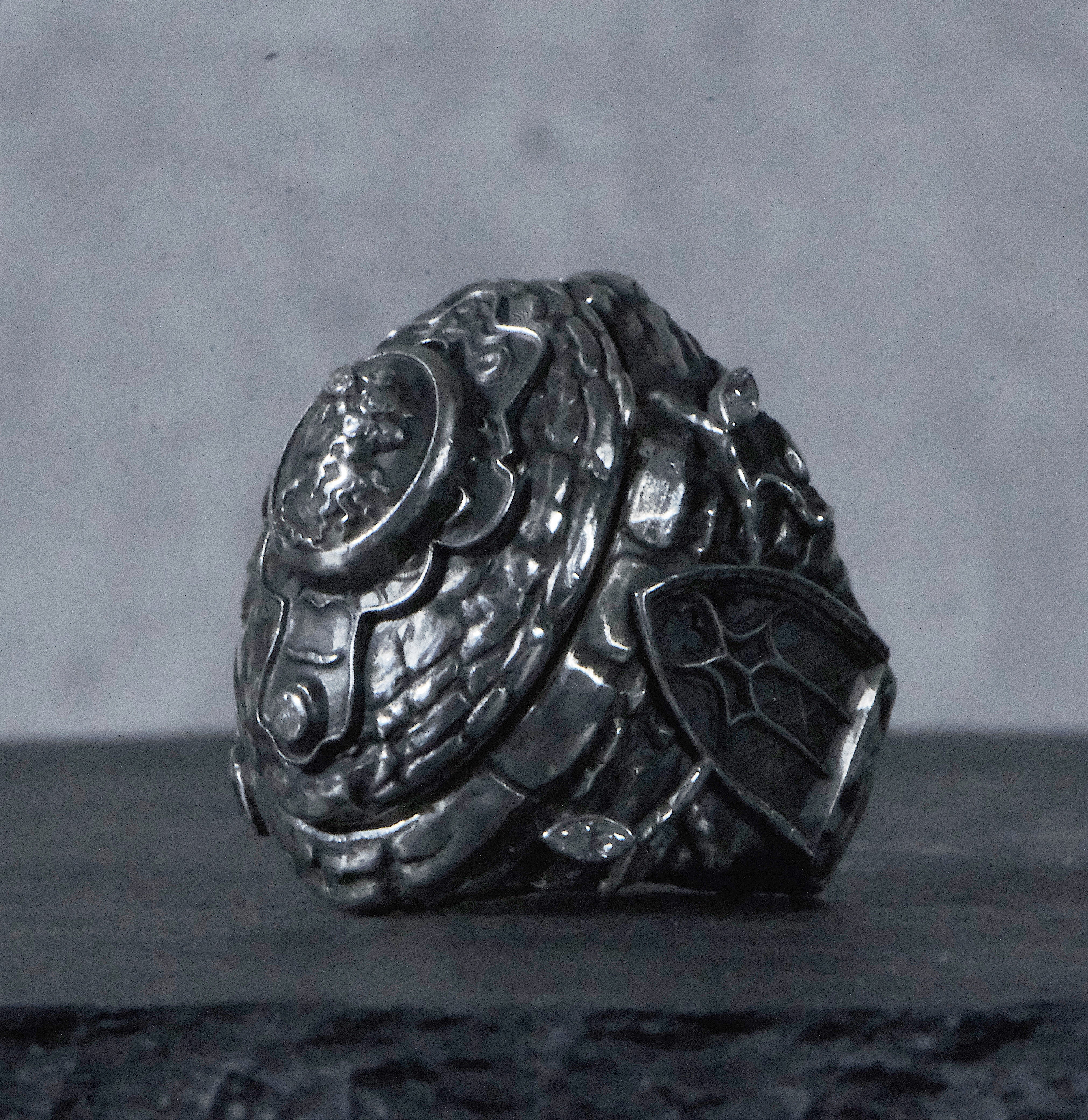 Black Temple Dome Ring