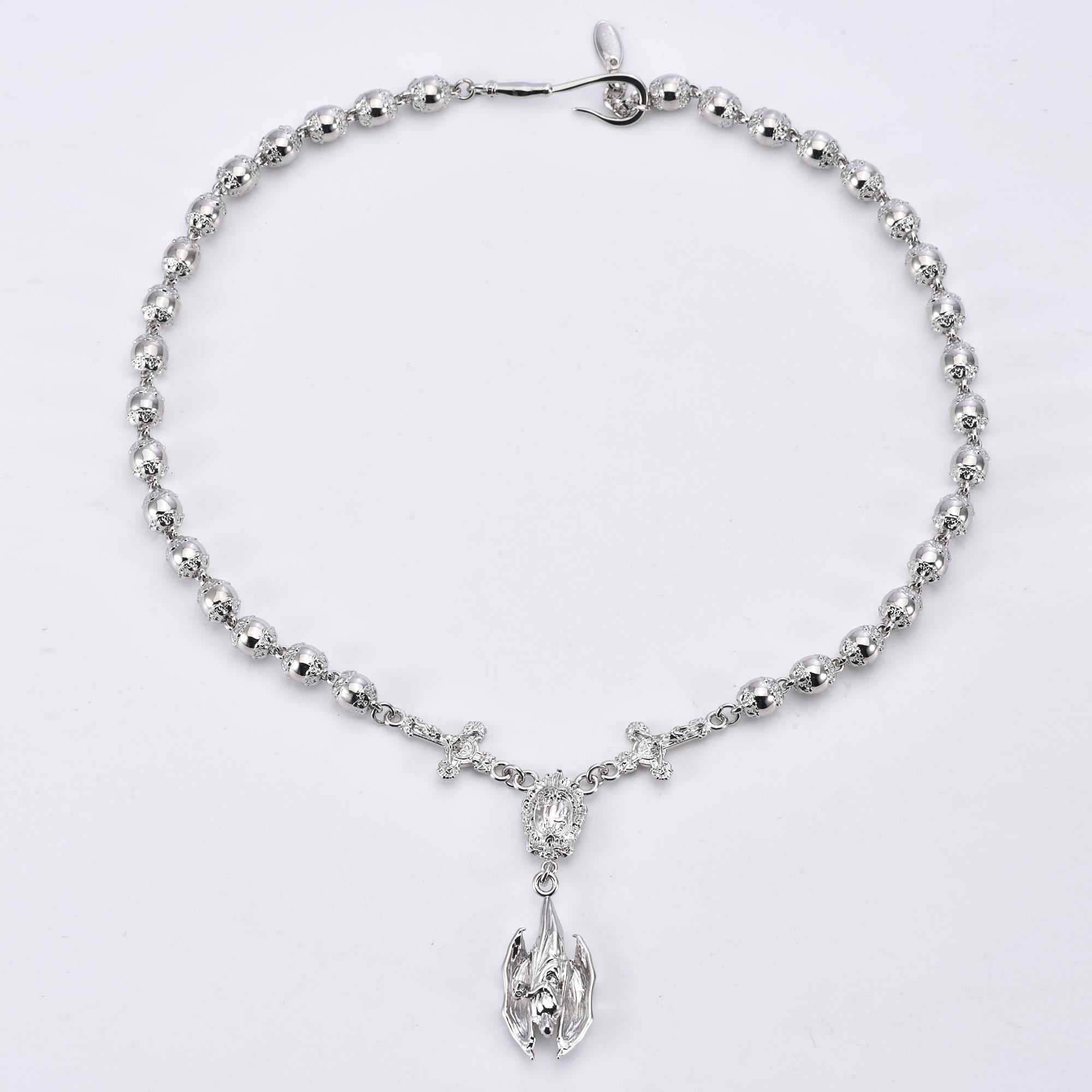 Steel Sadistic Rosary Necklace