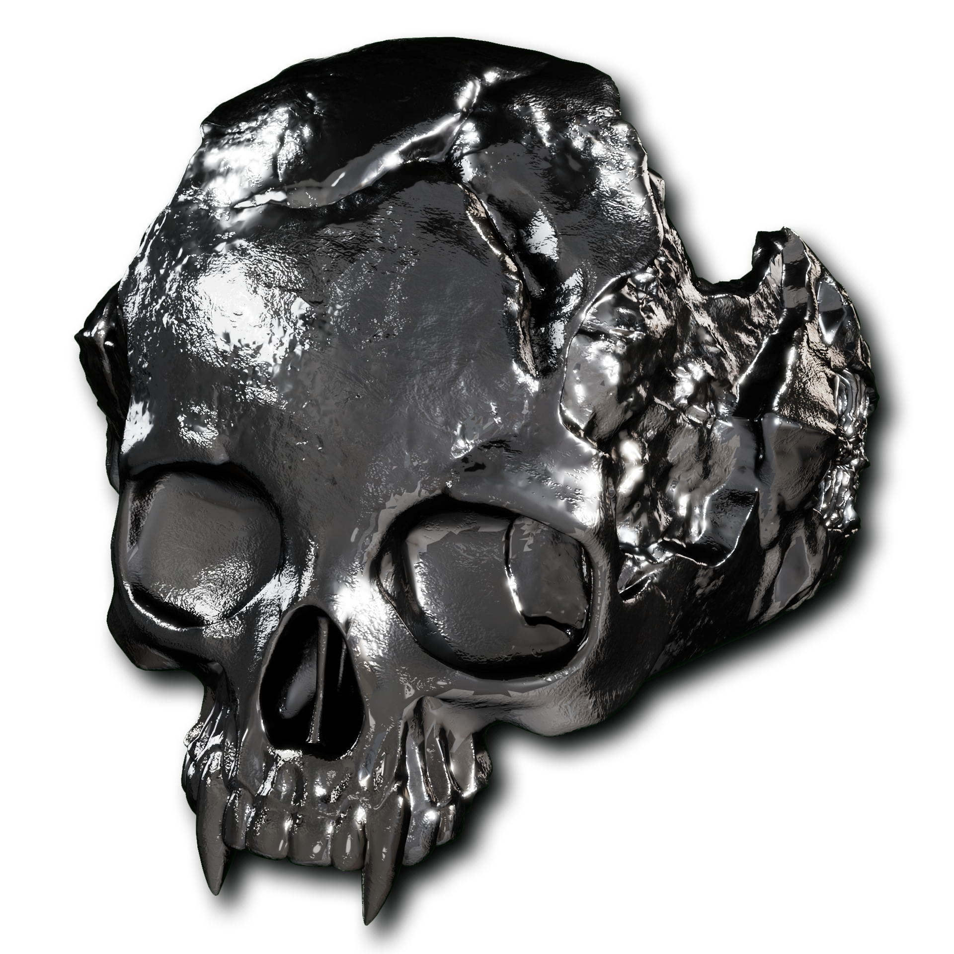 Silver Decayed Skull of Drakon v2