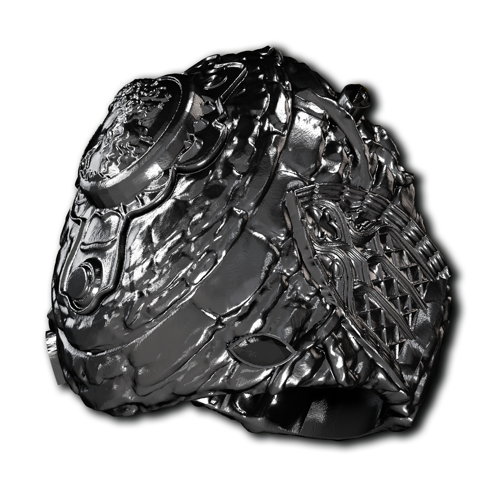 Black Temple Dome Ring