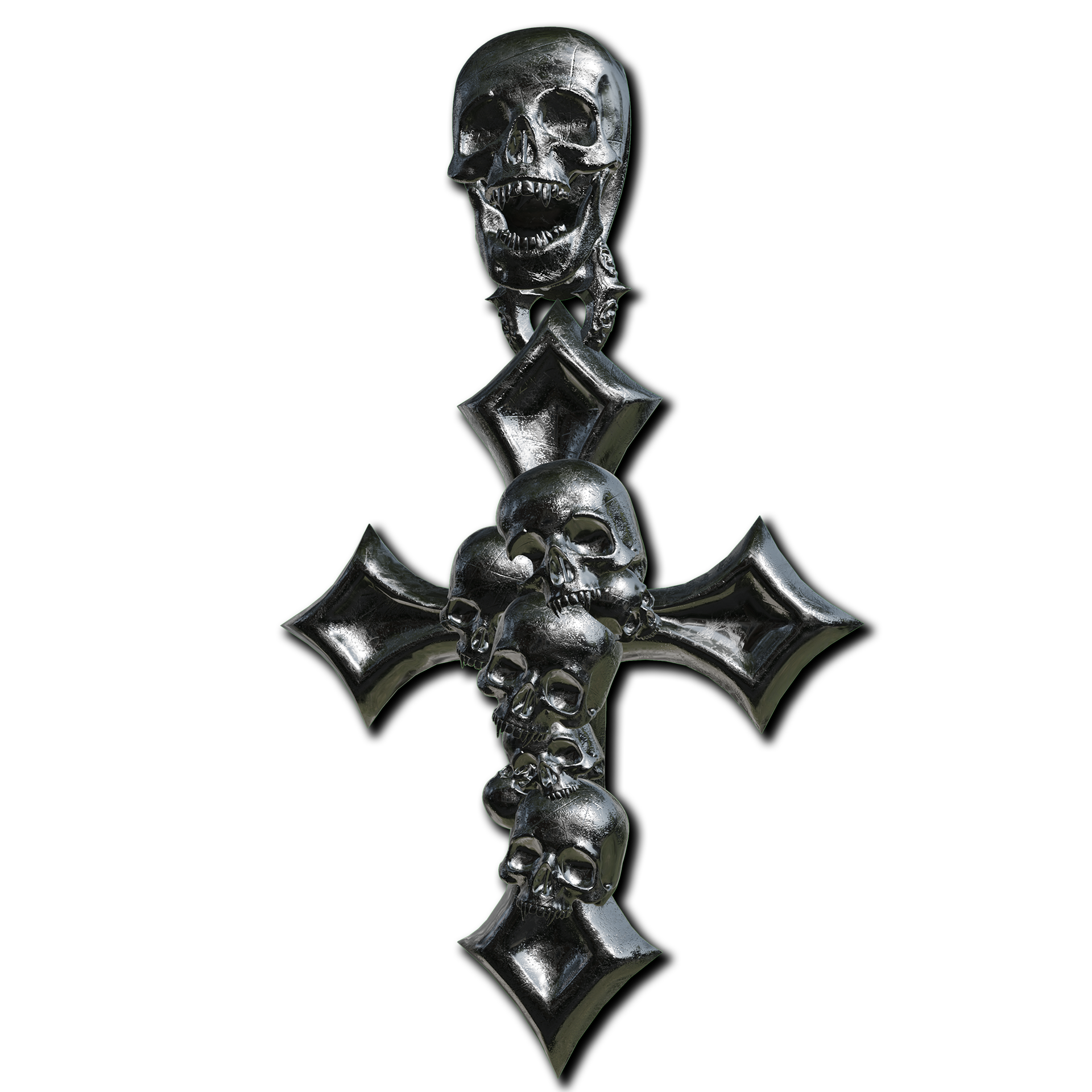 Catacomb Halo Cross pendant