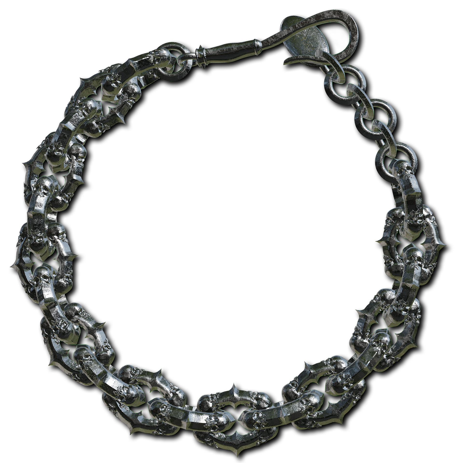 Silver Crypt Crucifix Bracelet