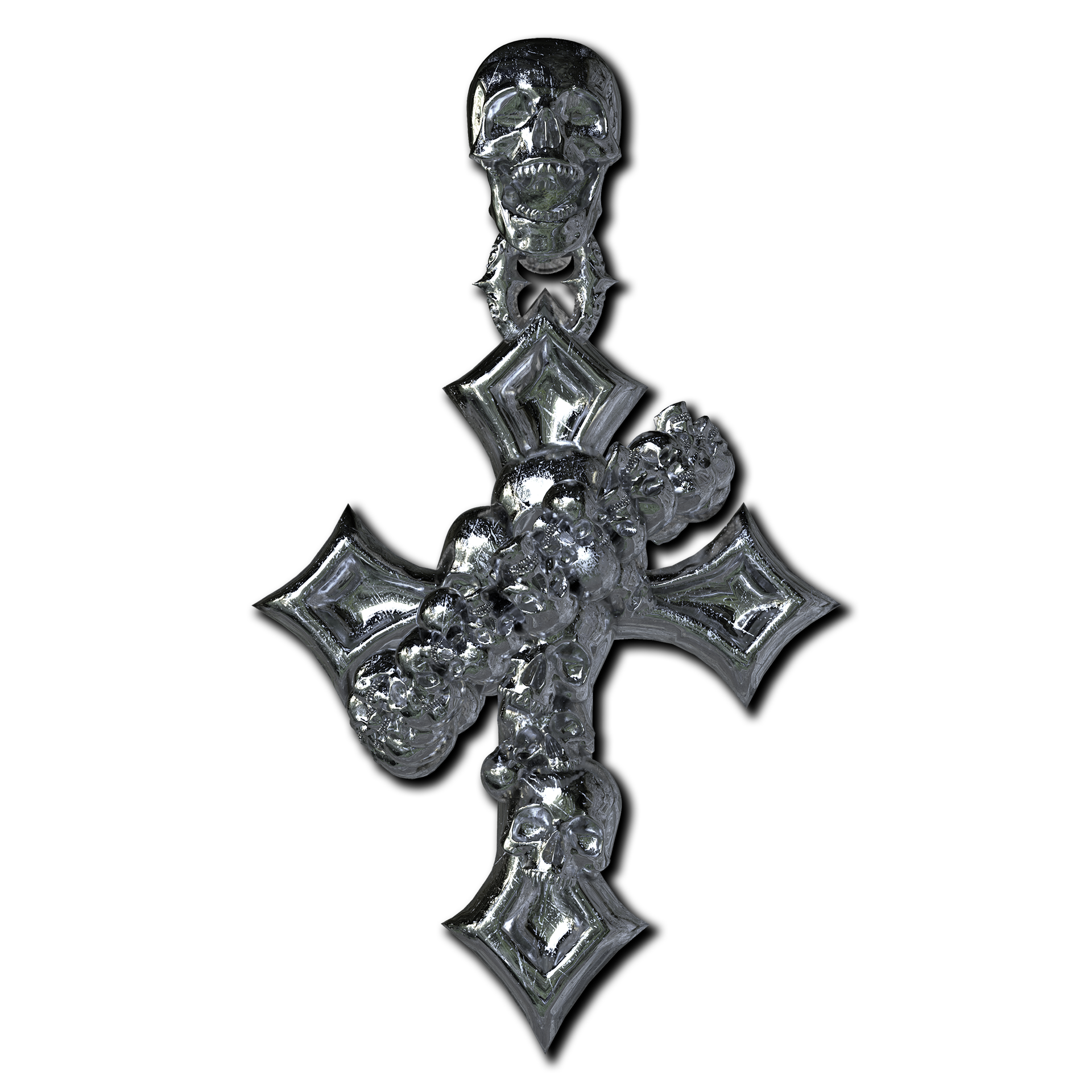 Silver Catacomb Halo Cross