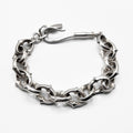 silver chain bracelet with a clasp