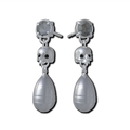 A pair of earrings on a whilte background