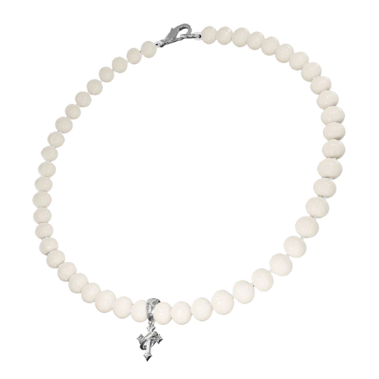 white tahitian pearl necklace with cross